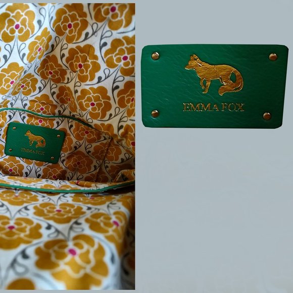 EMMA FOX fold over LG. Kelly Green Satchel Crossbody - Picture 11 of 12